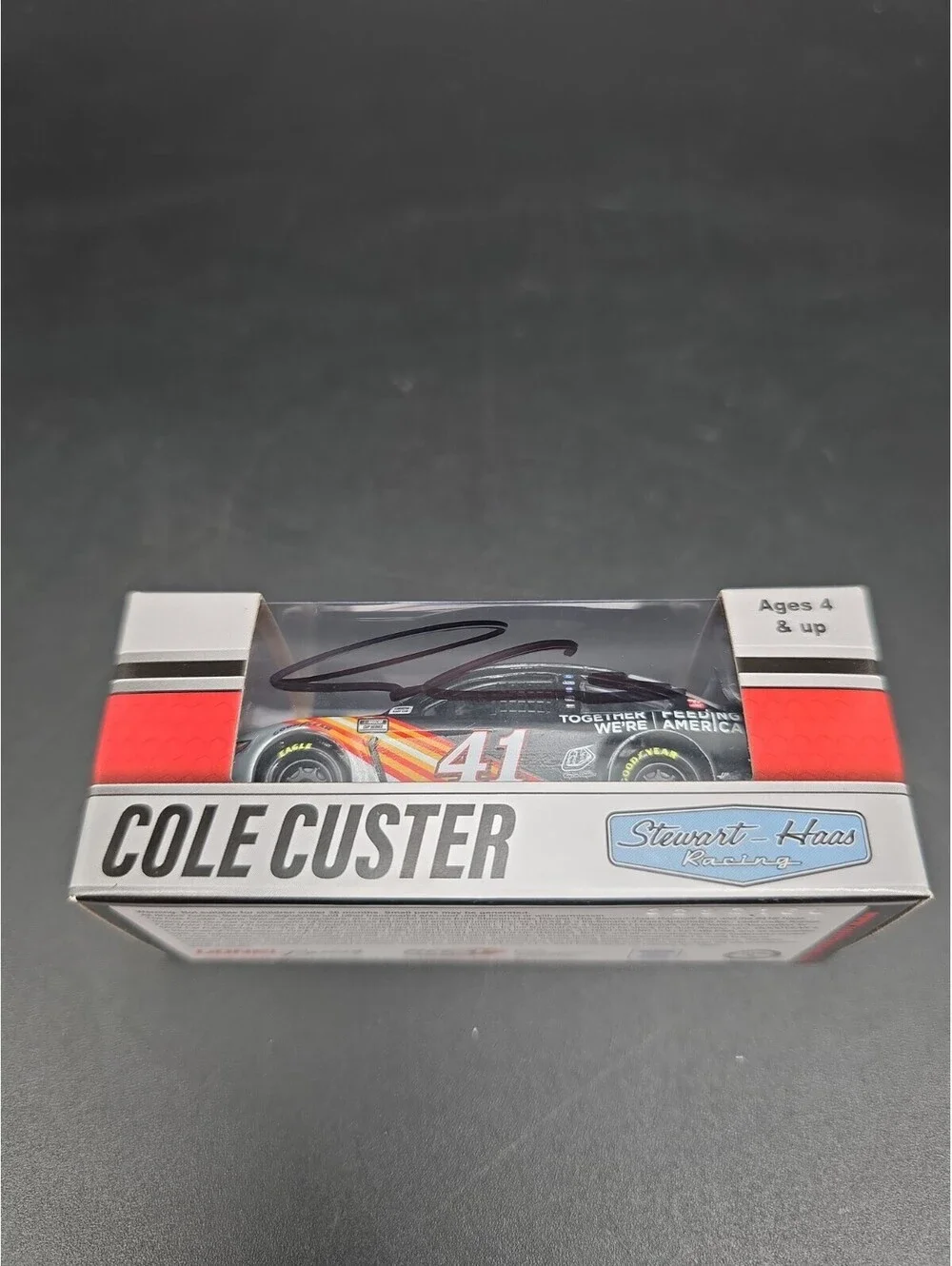 Autographed Lionel Racing Cole Custer #41 Wow Wow Waffles 2021 Mustang 1:64